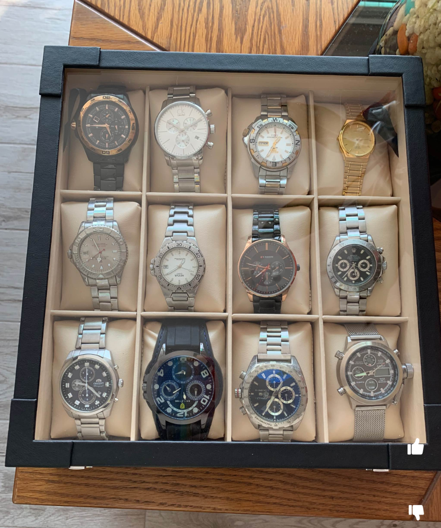 PU Leather Made 12 slot watch BOX ( Square shape )