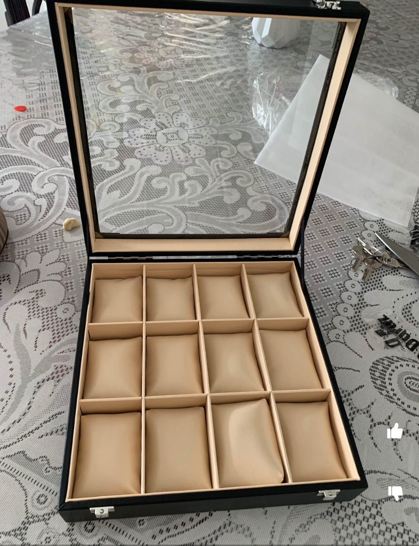 PU Leather Made 12 slot watch BOX ( Square shape )