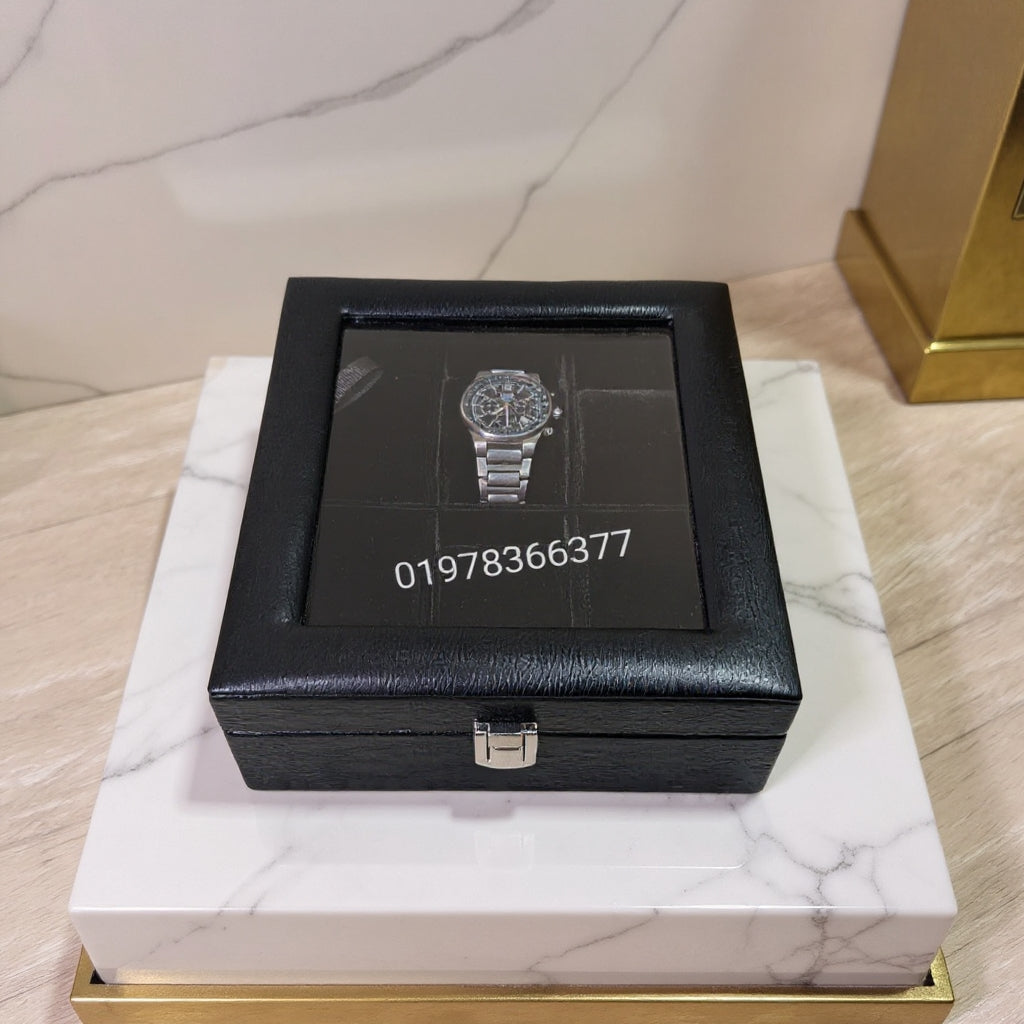 Leather Made Black Color Premium Luxury 6 Slot Watch Box