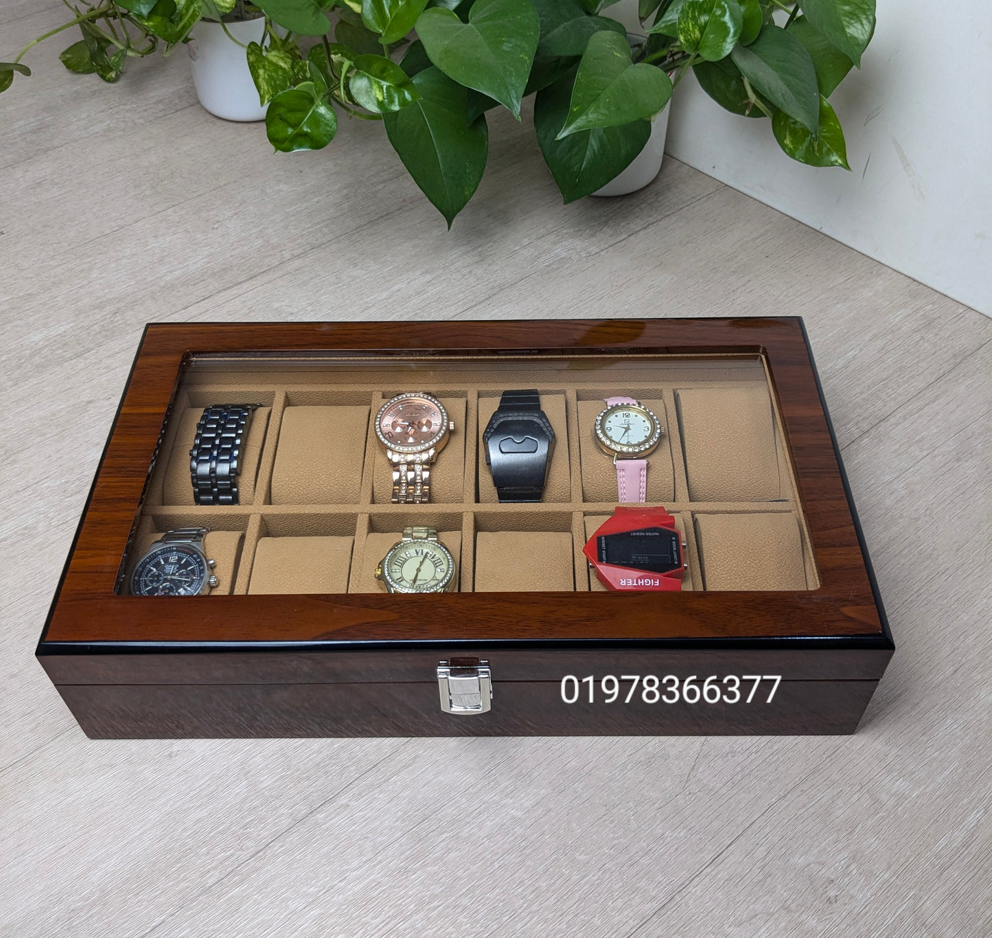 12 slot wood made Premium Quality watch organizer box ( Watch Accessories )