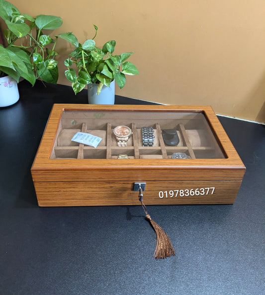 Wood Made key system 12 slot premium quality watch Storage box