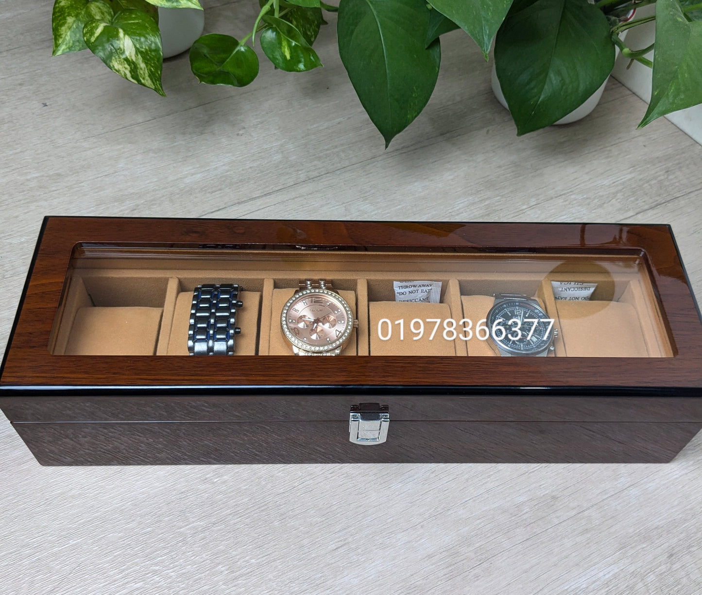 5 slot wooden watch box ( premium quality)