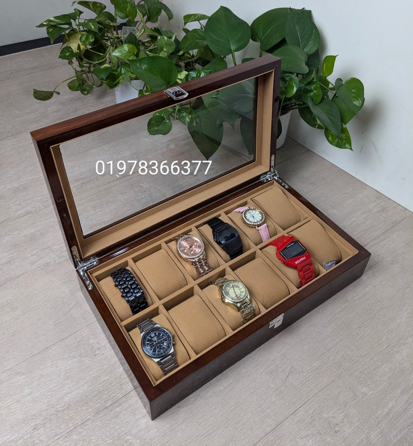 12 slot wood made Premium Quality watch organizer box ( Watch Accessories )