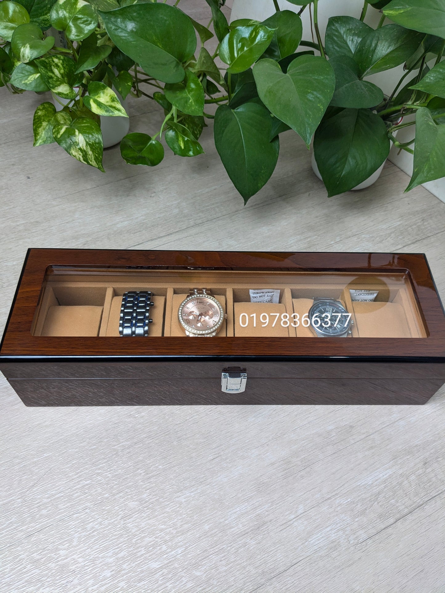 5 slot wooden watch box ( premium quality)
