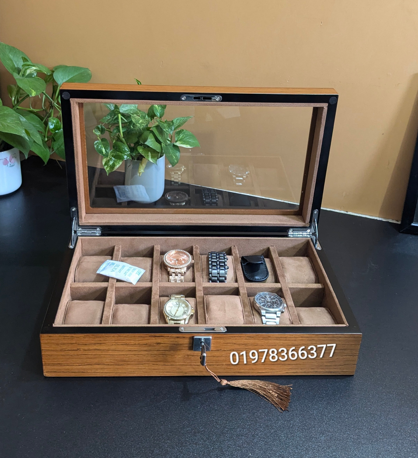 12 Slot Premium Quality Wood Made Key System Watch Box