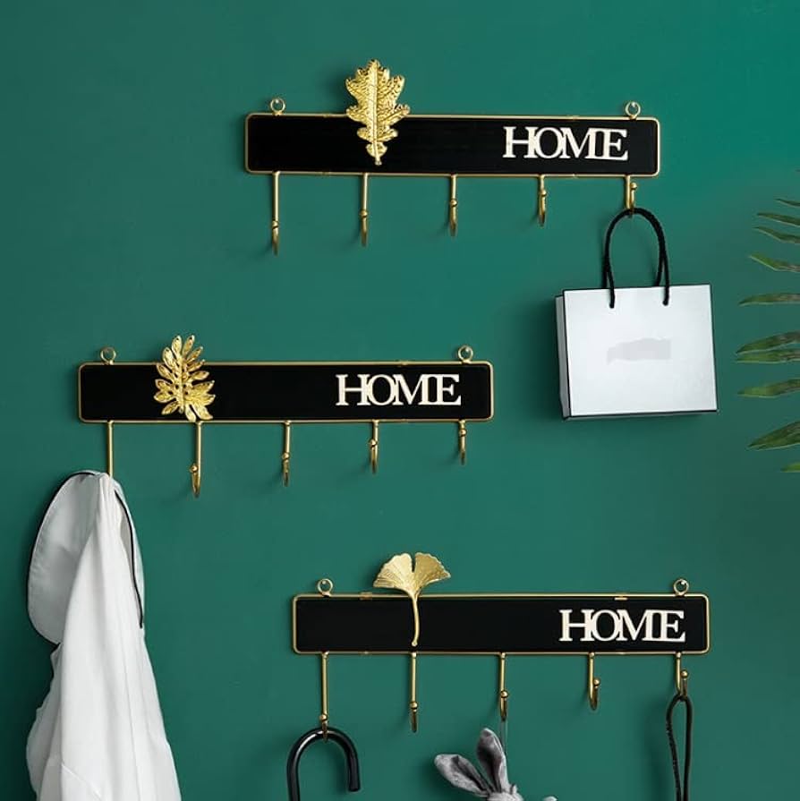 Key Hanging Decorative Holder With Hook ( wood and metal body)