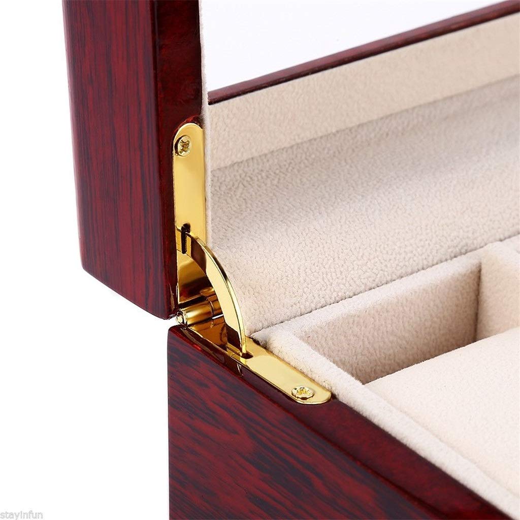 3 slot wooden watch box