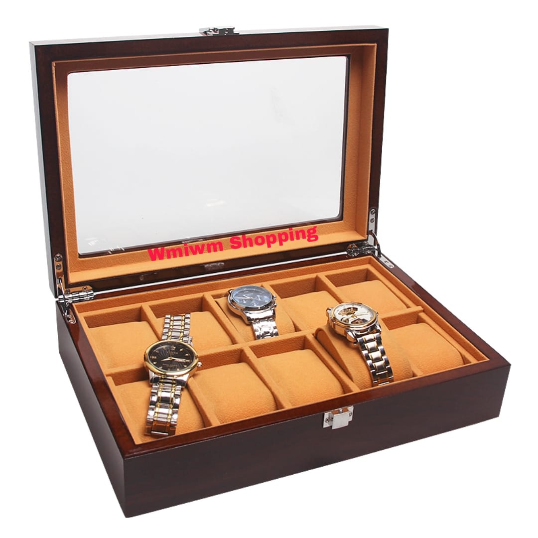 10 slot premium quality wood made watch organizer box