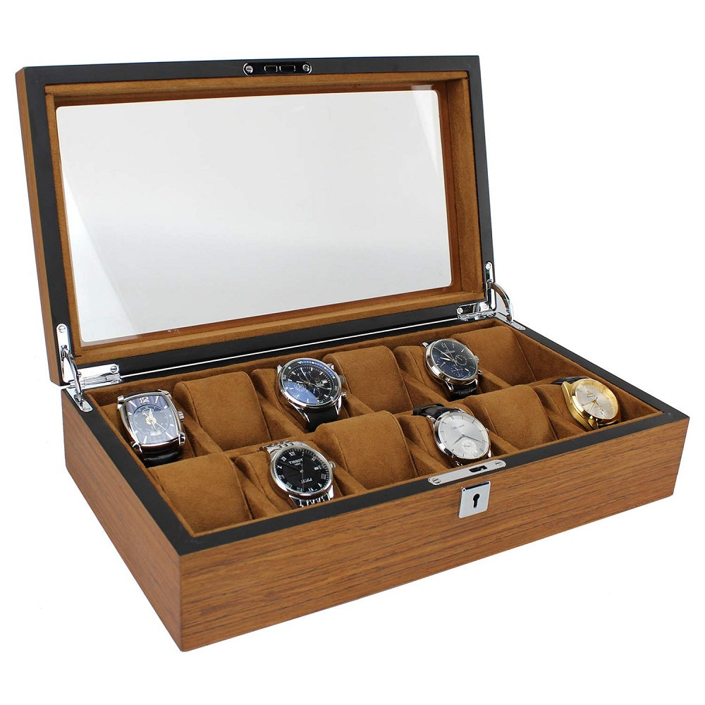 key system 12 slot premium quality wood made watch organizer box