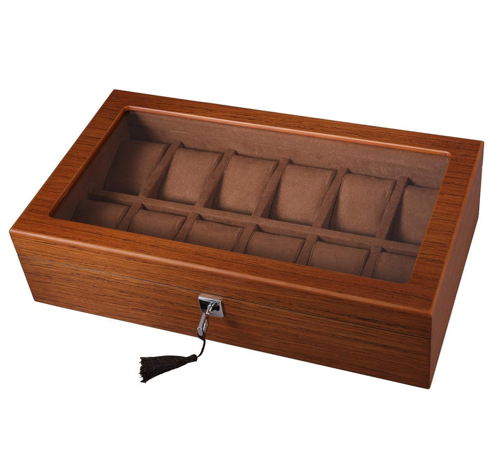 key system 12 slot premium quality wood made watch organizer box