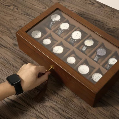 key system 12 slot premium quality wood made watch organizer box