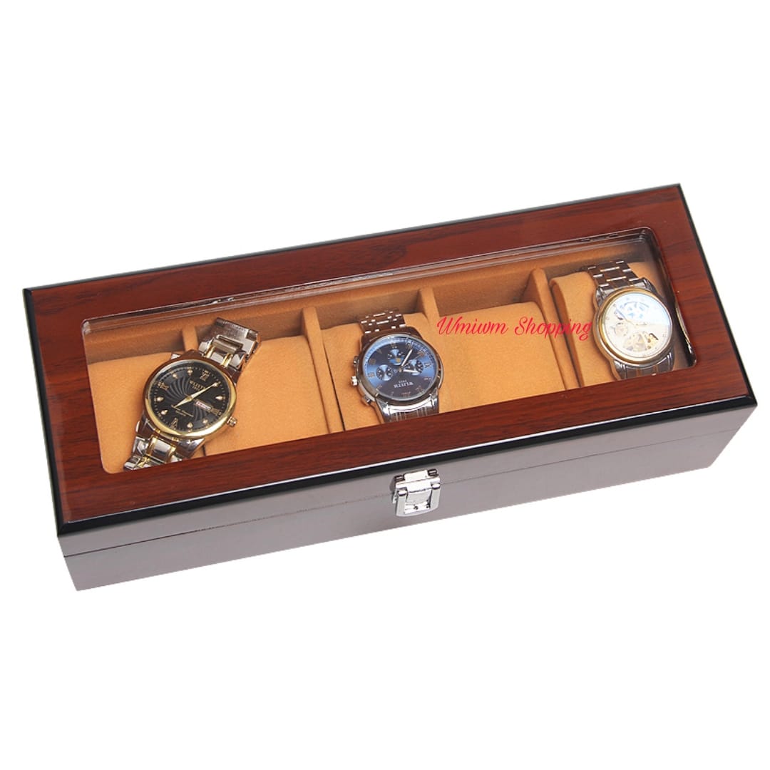 5 slot wooden watch box ( premium quality)