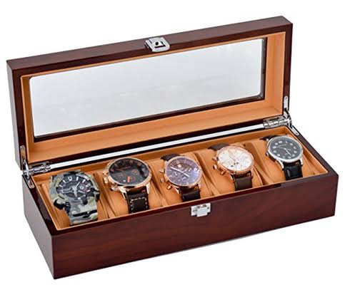 5 slot wooden watch box ( premium quality)