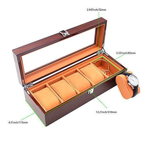 5 slot wooden watch box ( premium quality)