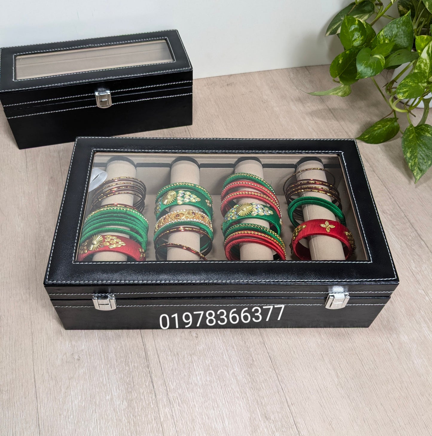 PU leather made bangles box ( 4 roll)