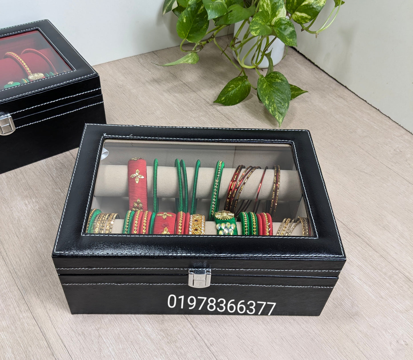 PU leather made bangles box ( 2 roll)