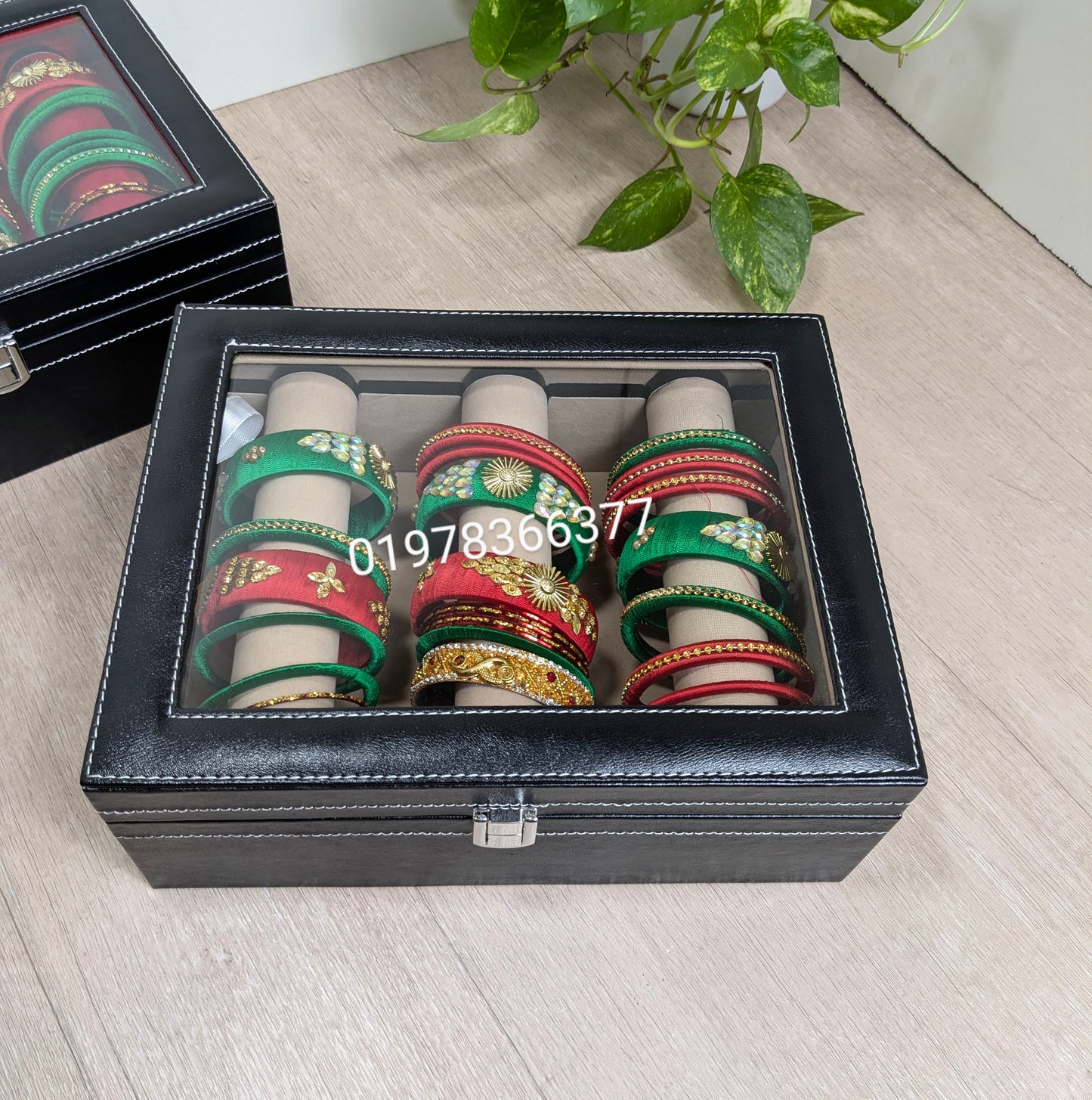 PU leather made bangles box ( 3 roll)