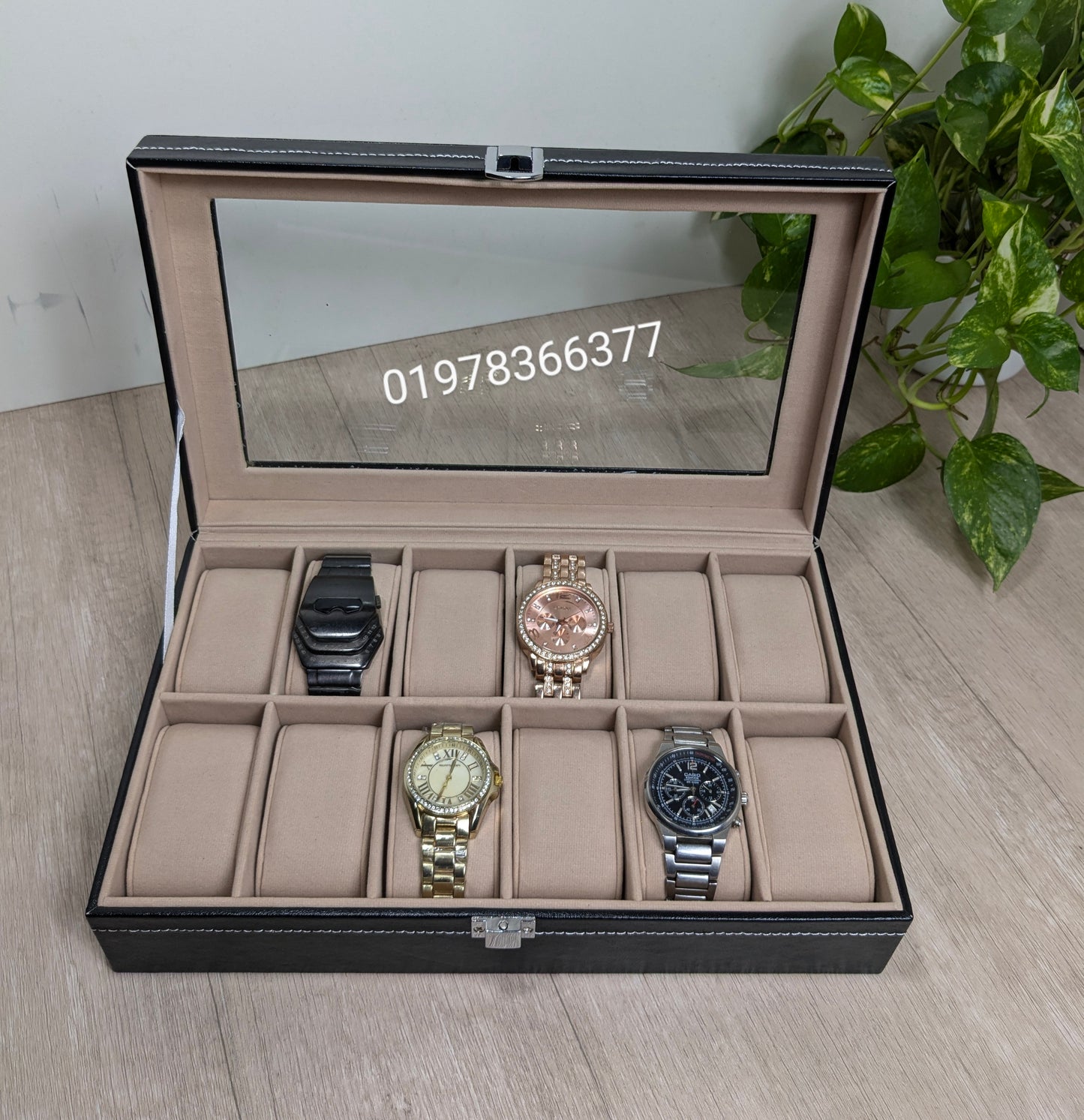 PU leather made watch box ( 12 slot)