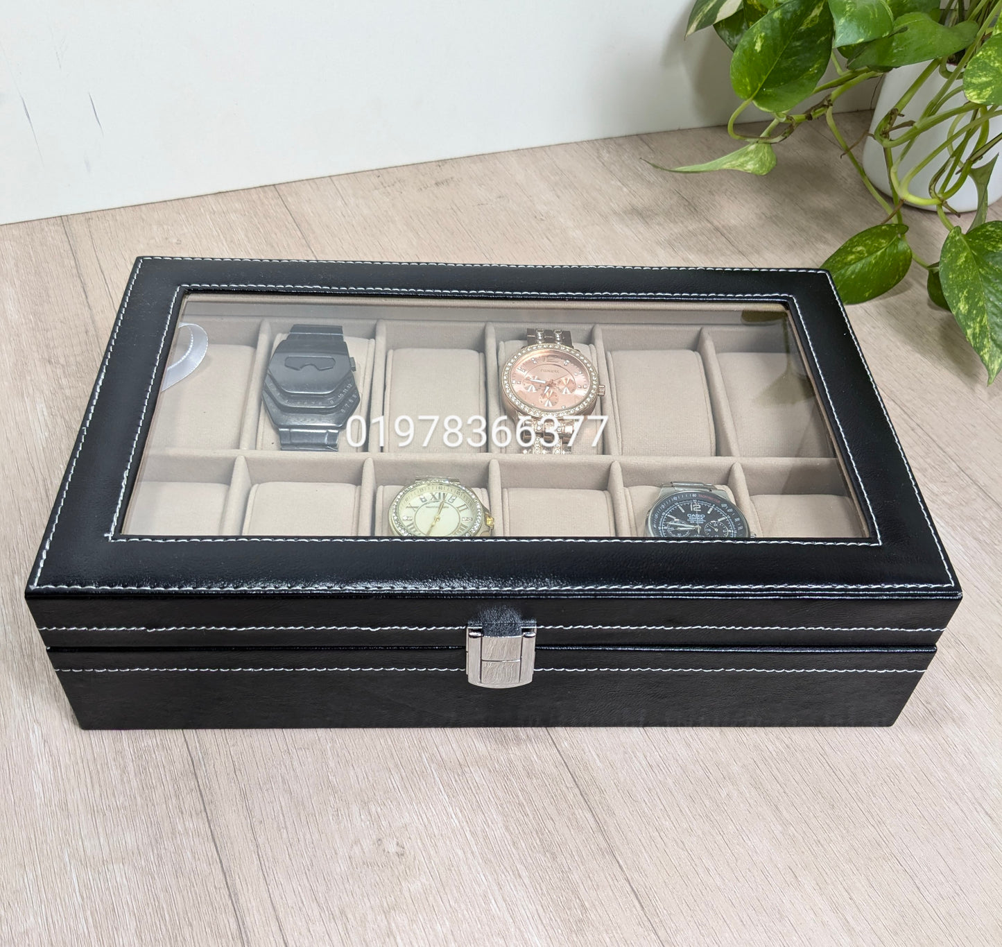 PU leather made watch box ( 12 slot)