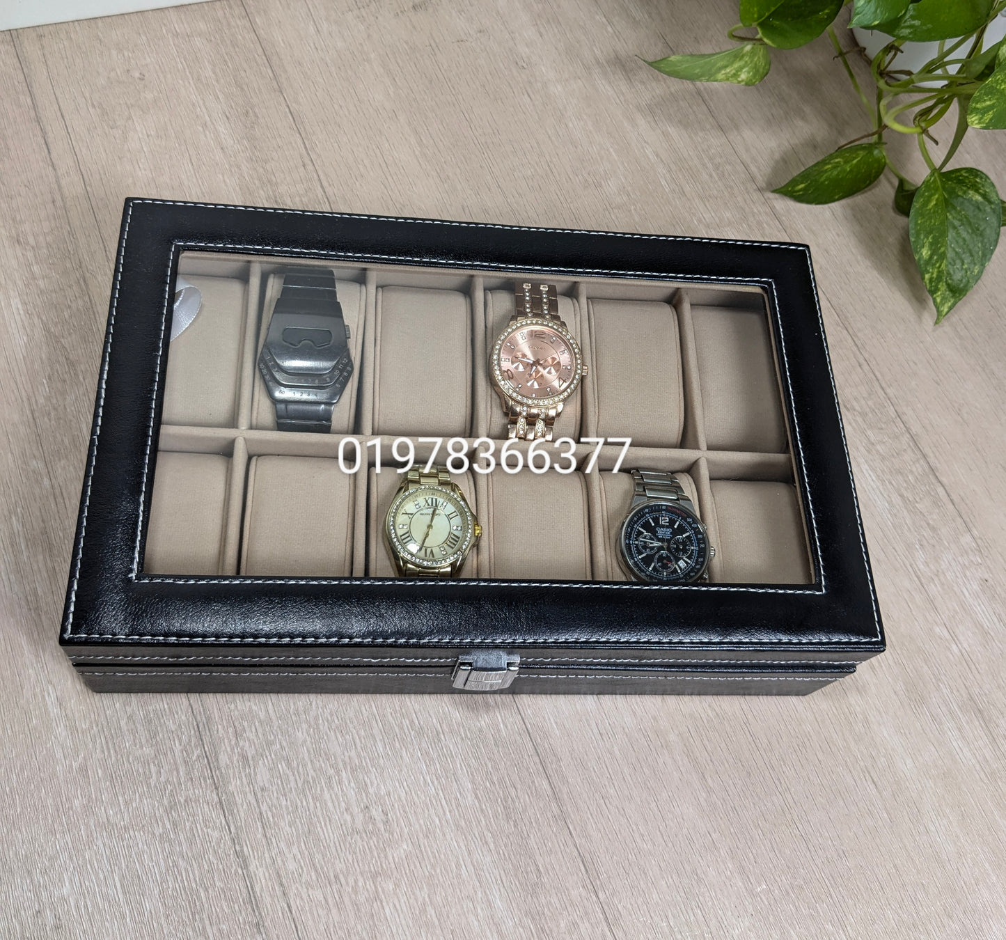 PU leather made watch box ( 12 slot)