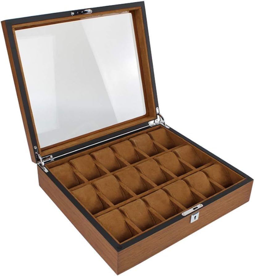 18 slot original wood made key system watch box