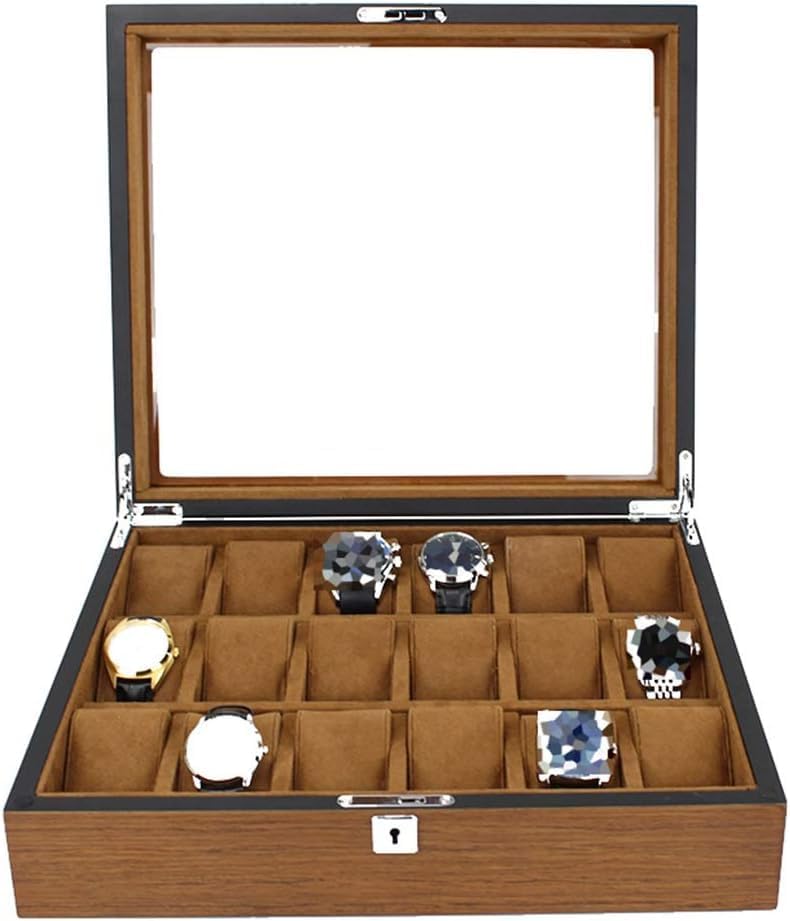 18 slot original wood made key system watch box