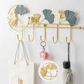 Blue/Gold Wall Hook - Decorative Coat Rack Wall Mount,for Hanging Coats, Scarves, Bags, Purses, Backpacks, Towels and More, Modern Coat Rack,Length 18.5in/47cm(Color:Blue)