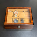 8 slot wood made watch organizer box