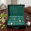 24-Slot Aluminum Watch Briefcase with Dual Combination Lock | Premium Watch Organizer | ২৪ স্লট অ্যালুমিনিয়াম ওয়াচ বক্স
