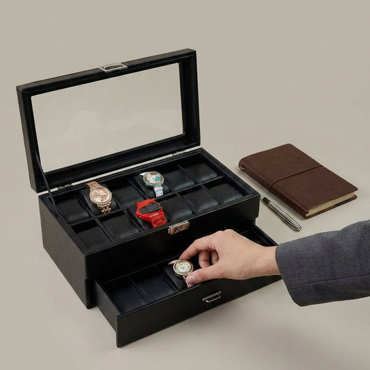 20 slot leather made watch organizer box box
