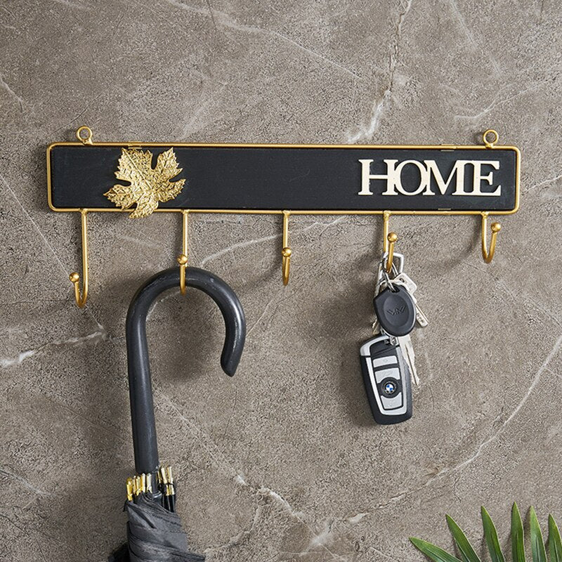 Key Hanging Decorative Holder With Hook ( wood and metal body)