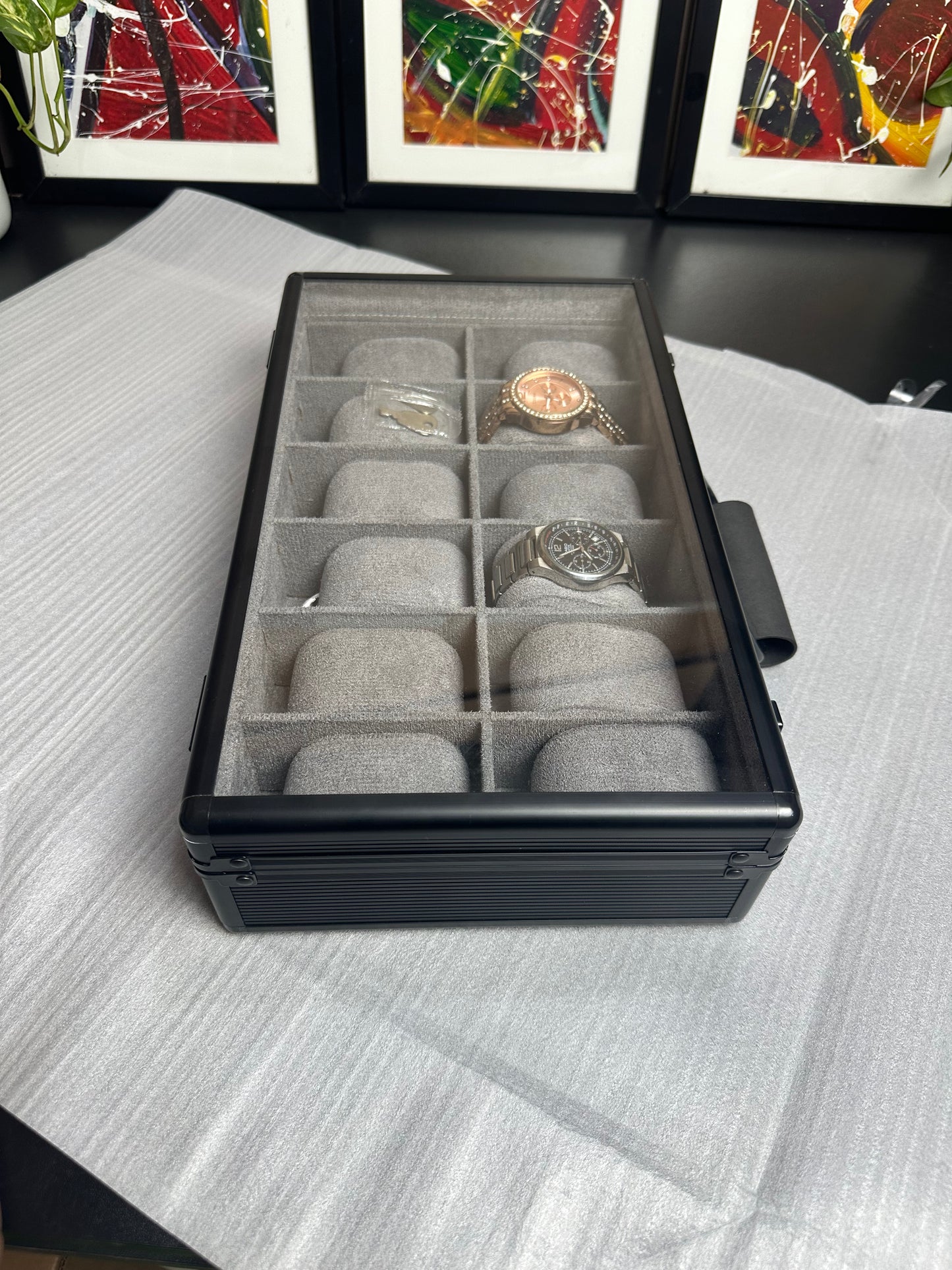 12 slot Aluminium made key system watch box