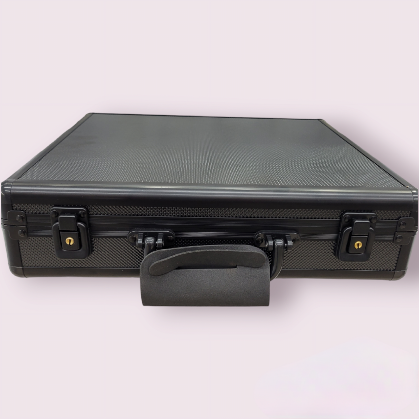 18 slot Aluminium made full black color watch box