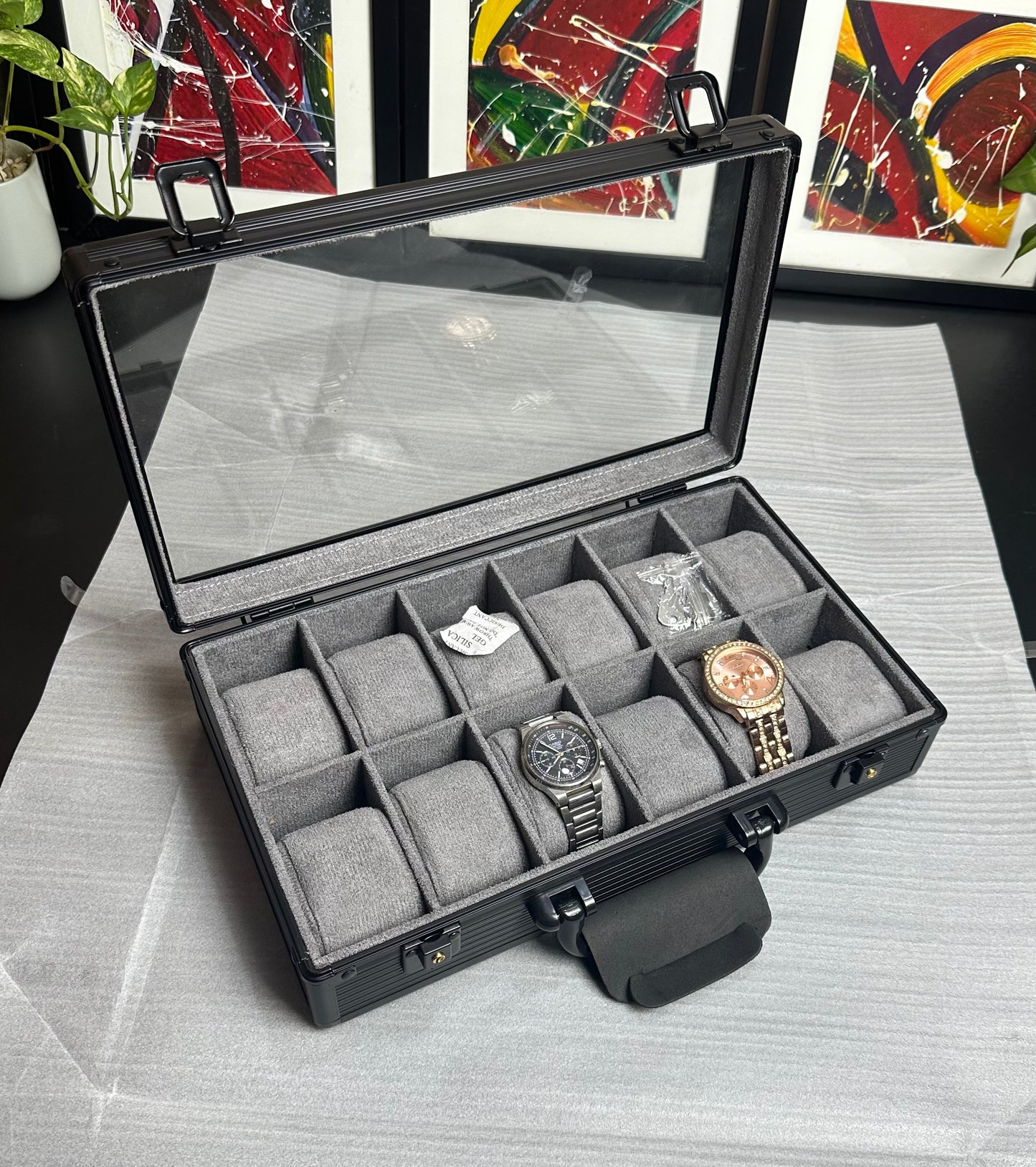 12 slot Aluminium made key system watch box
