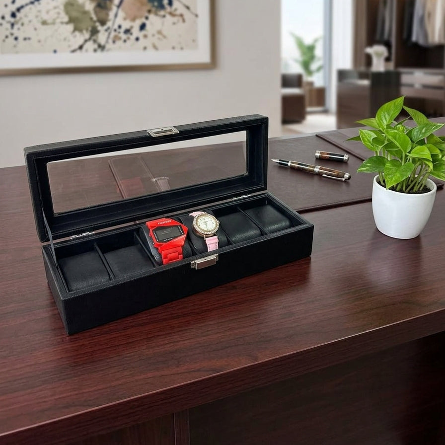 6 slot leather made Premium Quality watch box