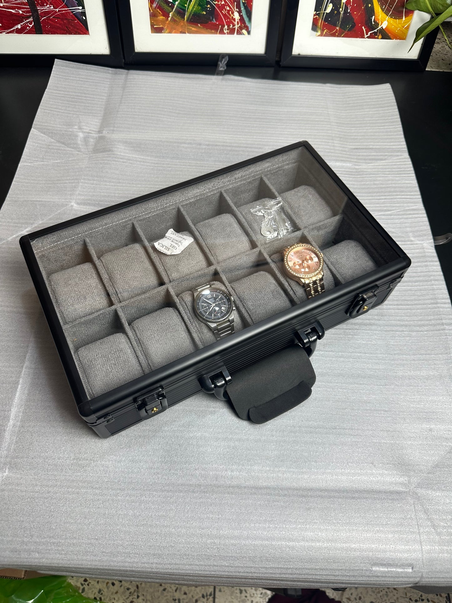 12 slot Aluminium made key system watch box