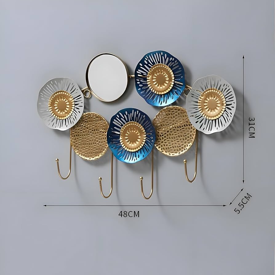 Wall Hanger - Modern Entrance Hook Set for Living Room Bedroom Closet Child Coat Rack Strong Mounting Hardware 47.5cm Width 30.5cm Height