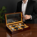 10 slot premium quality wood made watch organizer box