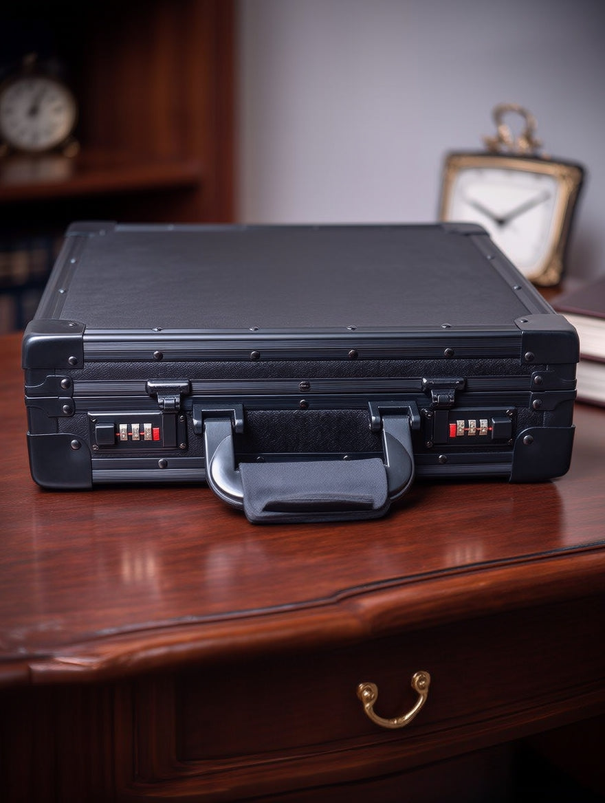 24-Slot Aluminum Watch Briefcase with Dual Combination Lock | Premium Watch Organizer | ২৪ স্লট অ্যালুমিনিয়াম ওয়াচ বক্স