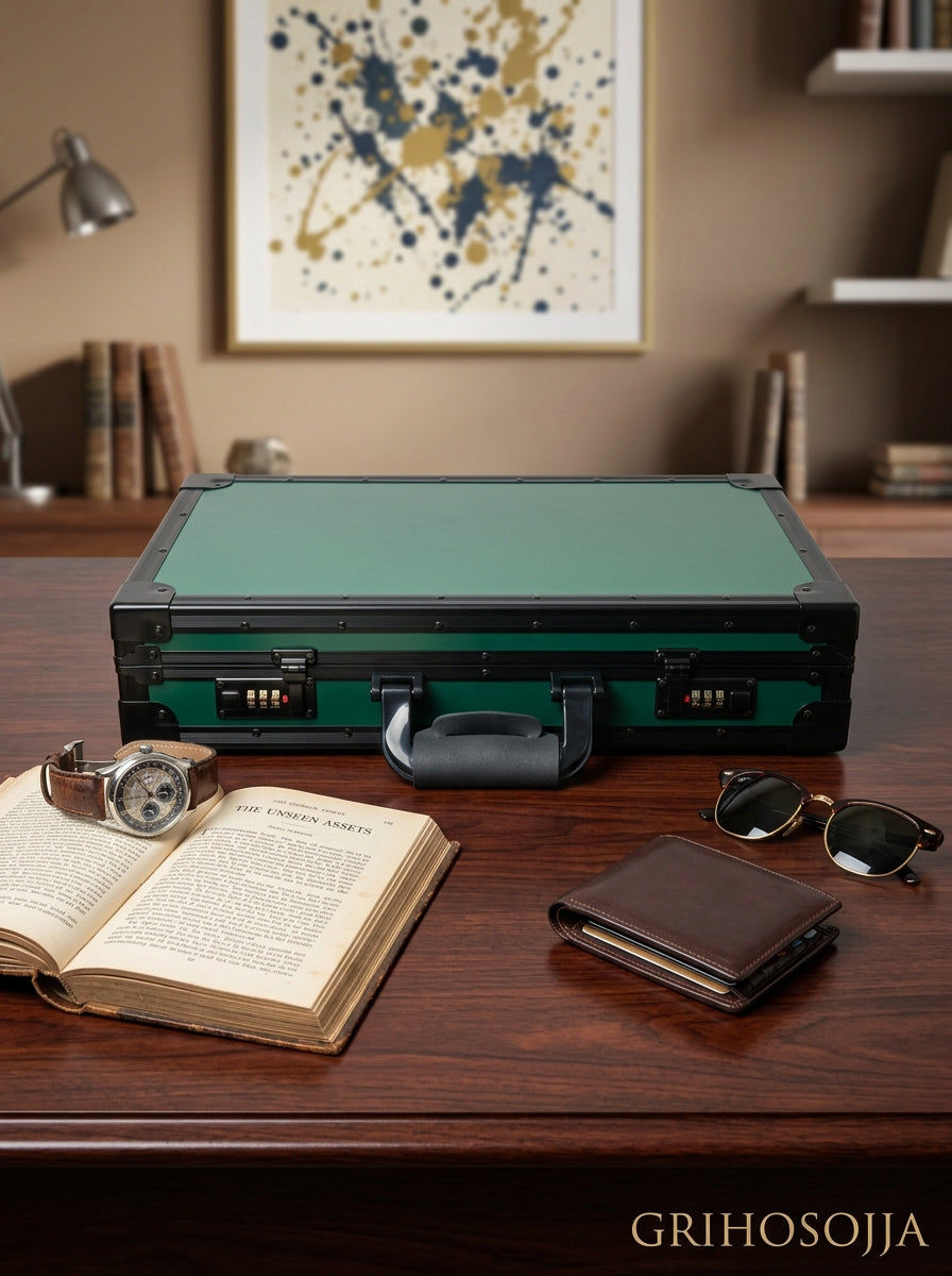 32-Slot Aluminum Watch Box with Combination Lock | Premium Watch Organizer Case | ৩২ স্লট অ্যালুমিনিয়াম ওয়াচ বক্স