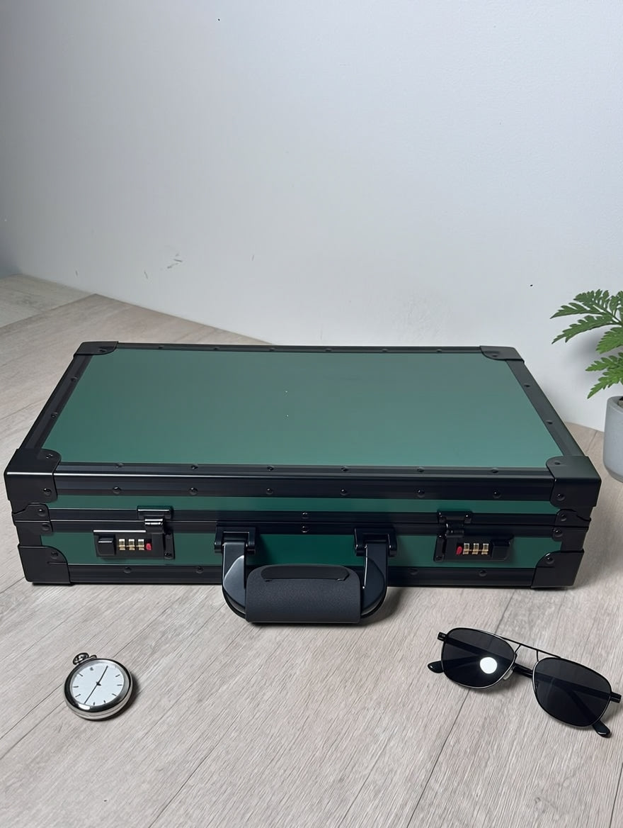 32-Slot Aluminum Watch Box with Combination Lock | Premium Watch Organizer Case | ৩২ স্লট অ্যালুমিনিয়াম ওয়াচ বক্স