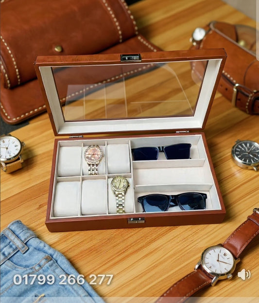 Watch and sunglasses organizer box