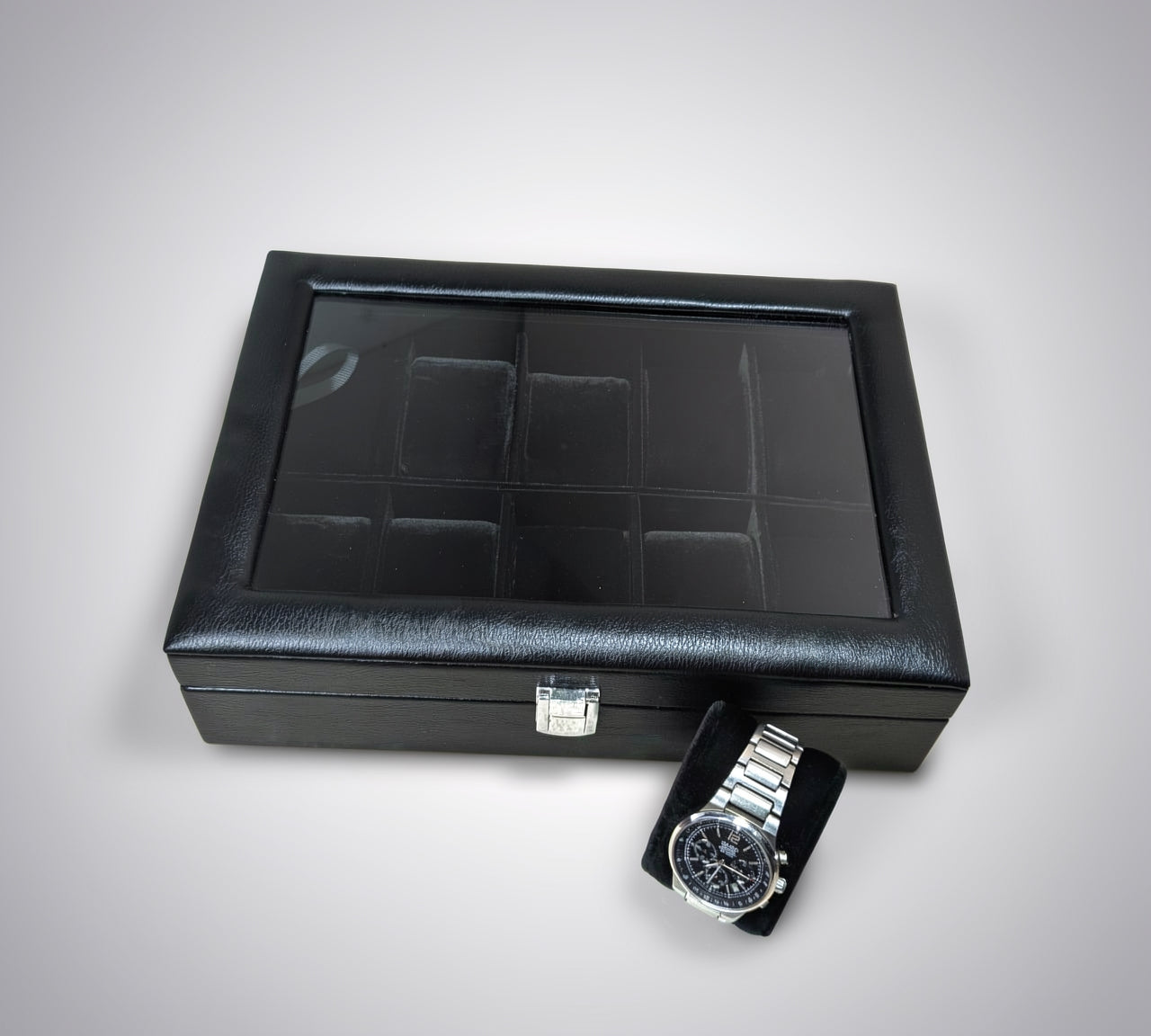 10 slot leather made watch organizer box