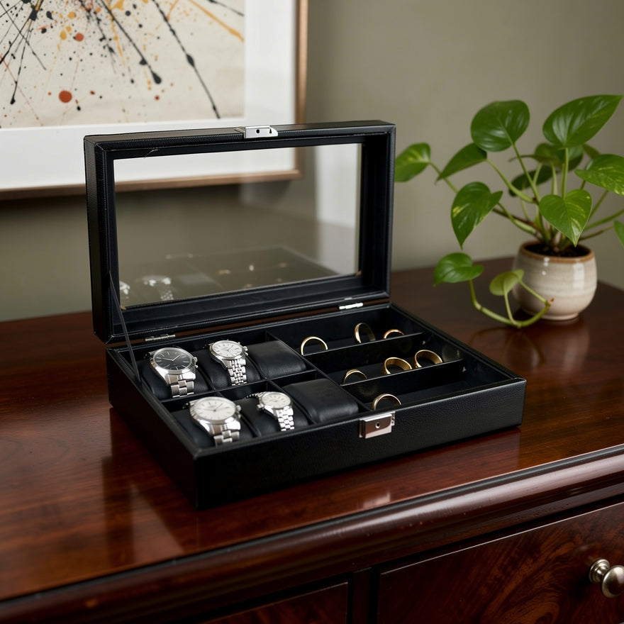 Watch and sunglasses organizer box