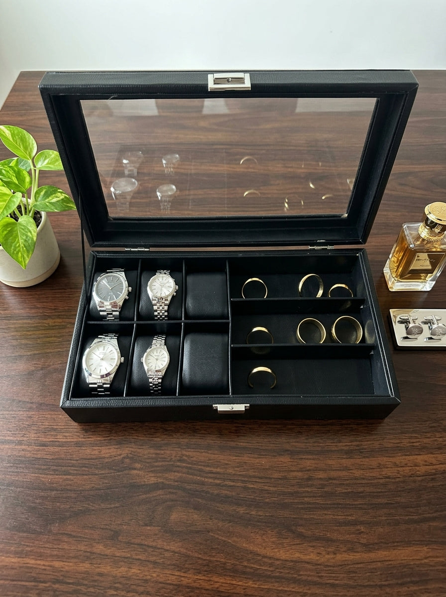 Watch and sunglasses organizer box