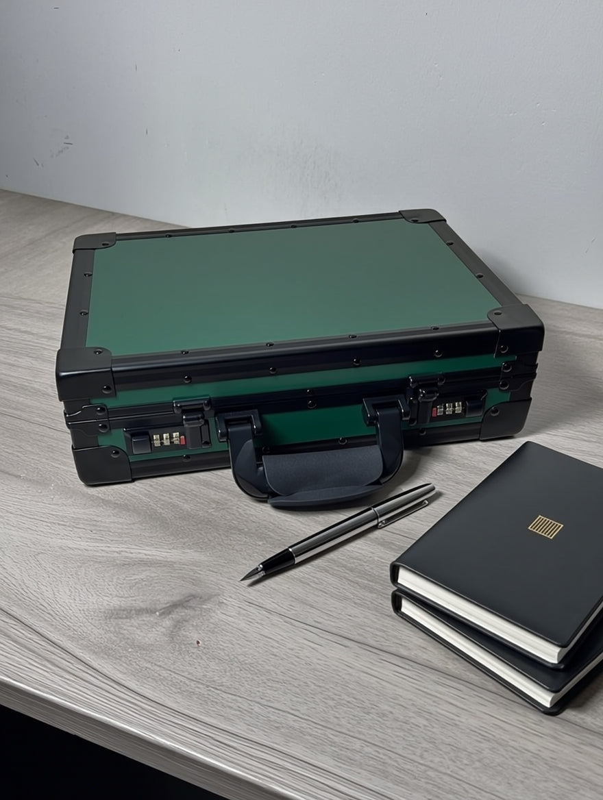 24-Slot Aluminum Watch Briefcase with Dual Combination Lock | Premium Watch Organizer | ২৪ স্লট অ্যালুমিনিয়াম ওয়াচ বক্স
