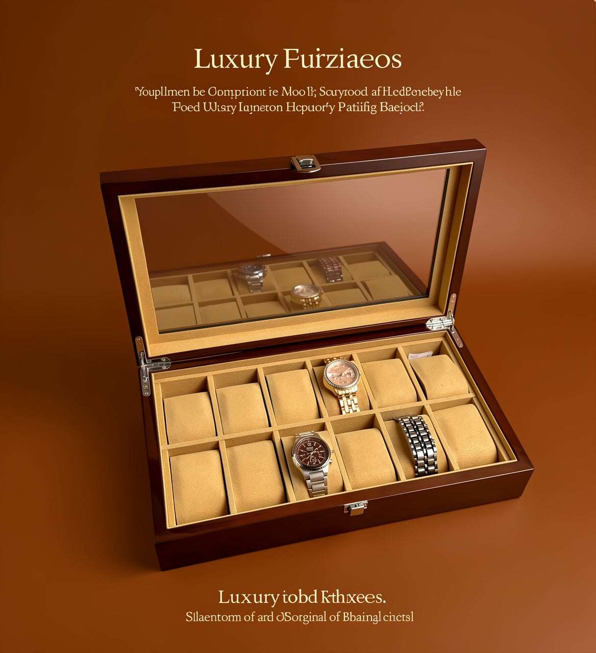12 slot wood made Premium Quality watch organizer box ( Watch Accessories )