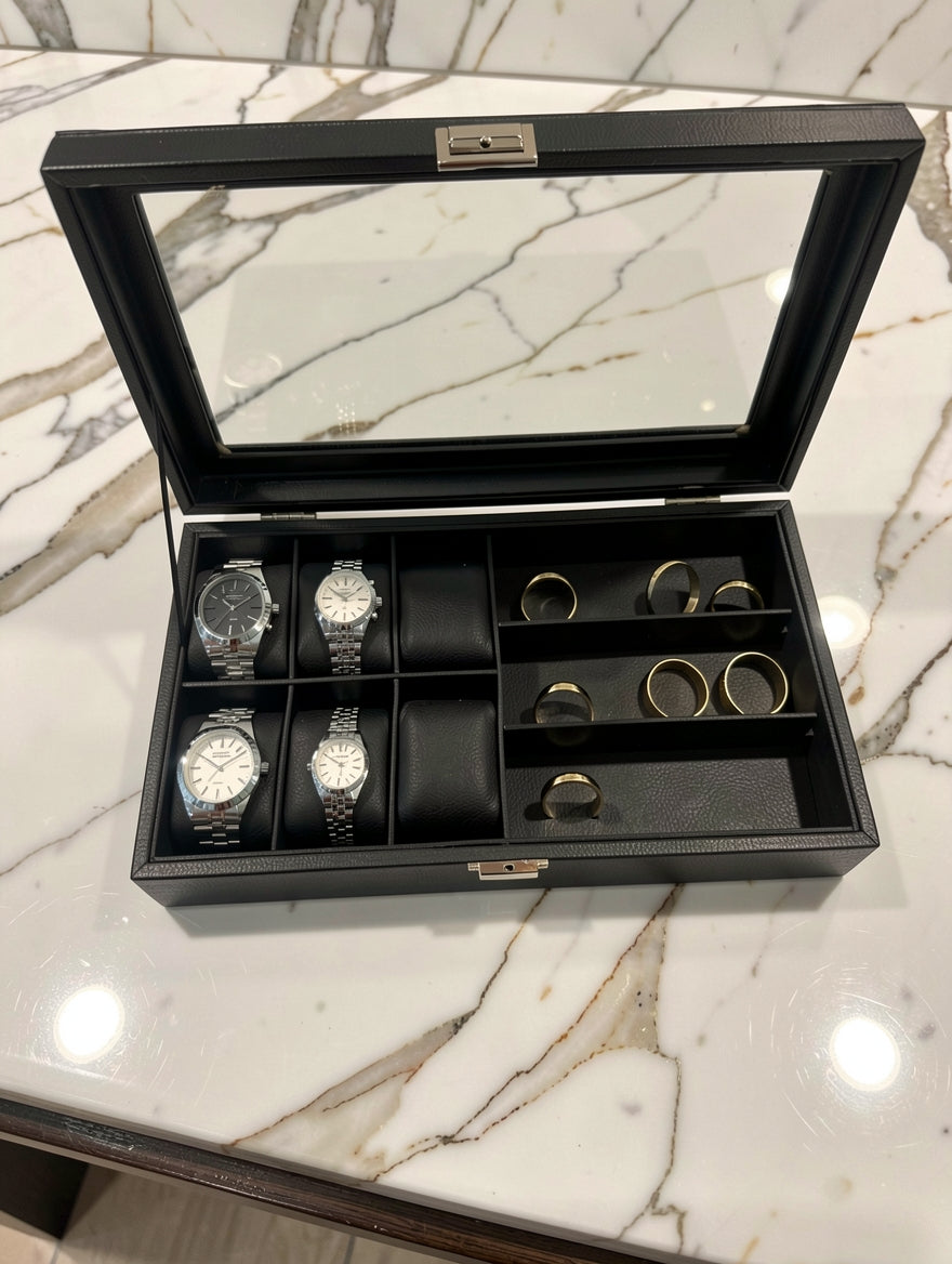 Watch and sunglasses organizer box