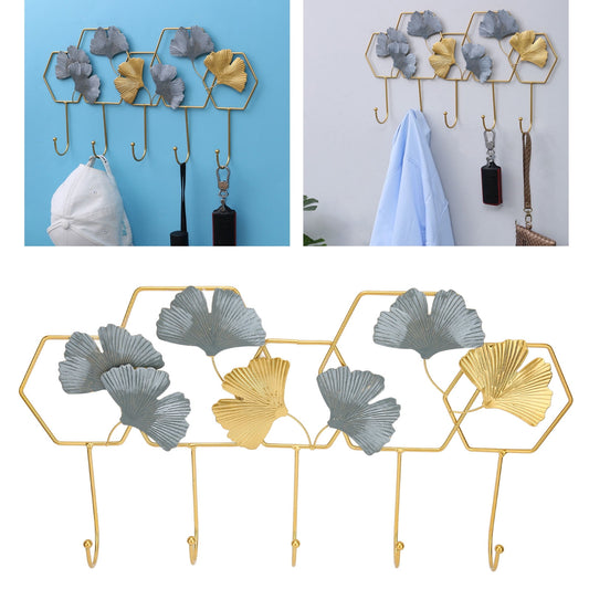 Wall Hook Wall Hanger Keys Hats Jewelry Storage Organizer for Bathroom Entrance Porch Hall Storage Wall Decor - Style C