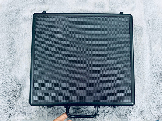 18 slot Aluminium made full black color watch box